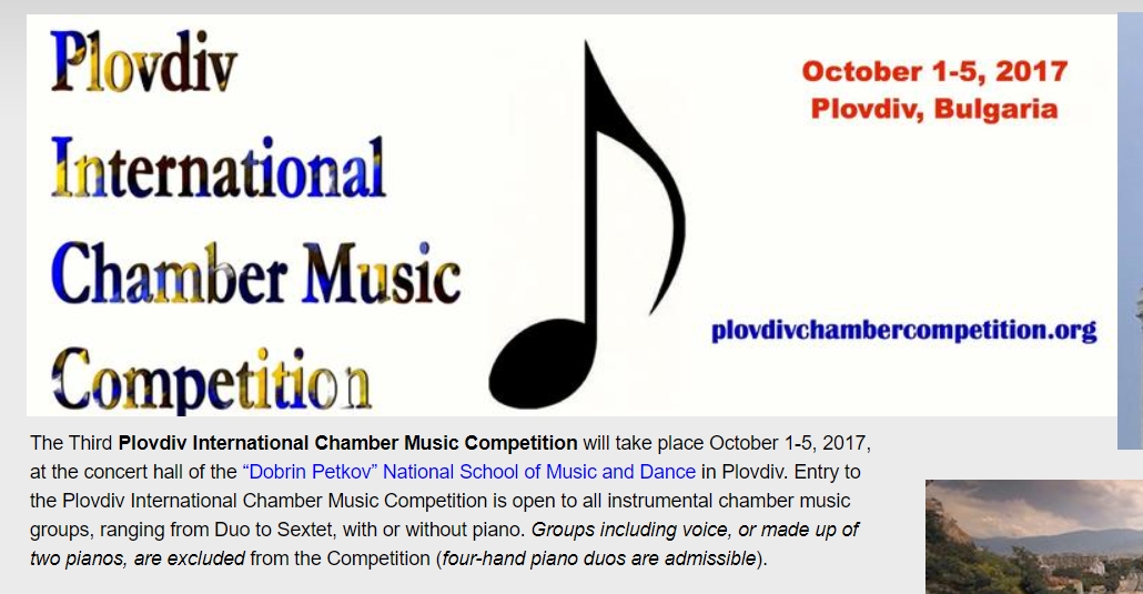 [66] The International Chamber Music Competition Plovdiv